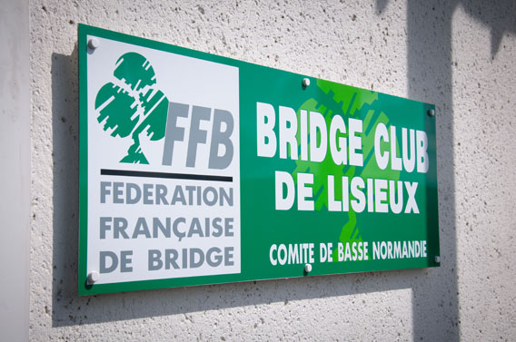 plaque bridge club lisieux calvados normandie